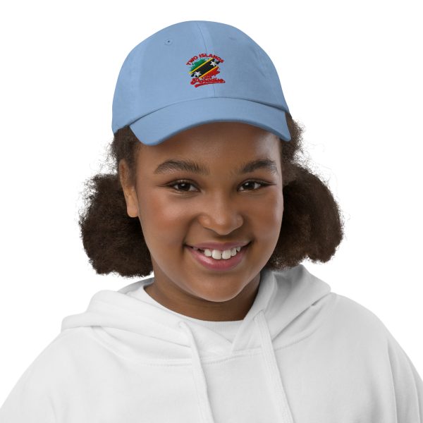 Youth Baseball Cap with "Two Islands One Paradise" Embroidered Logo - Image 7