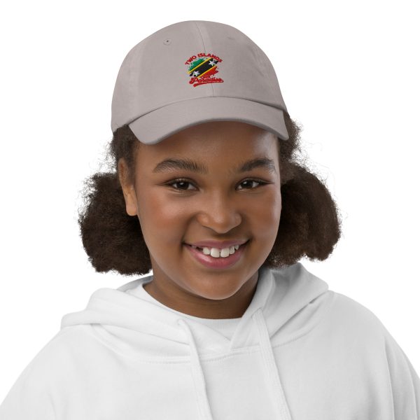 Youth Baseball Cap with "Two Islands One Paradise" Embroidered Logo - Image 9