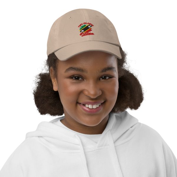 Youth Baseball Cap with "Two Islands One Paradise" Embroidered Logo - Image 11