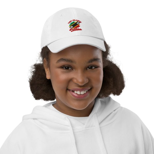 Youth Baseball Cap with "Two Islands One Paradise" Embroidered Logo - Image 15