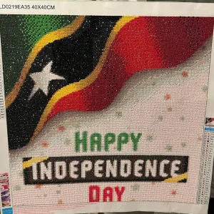 happy independence diamond flag