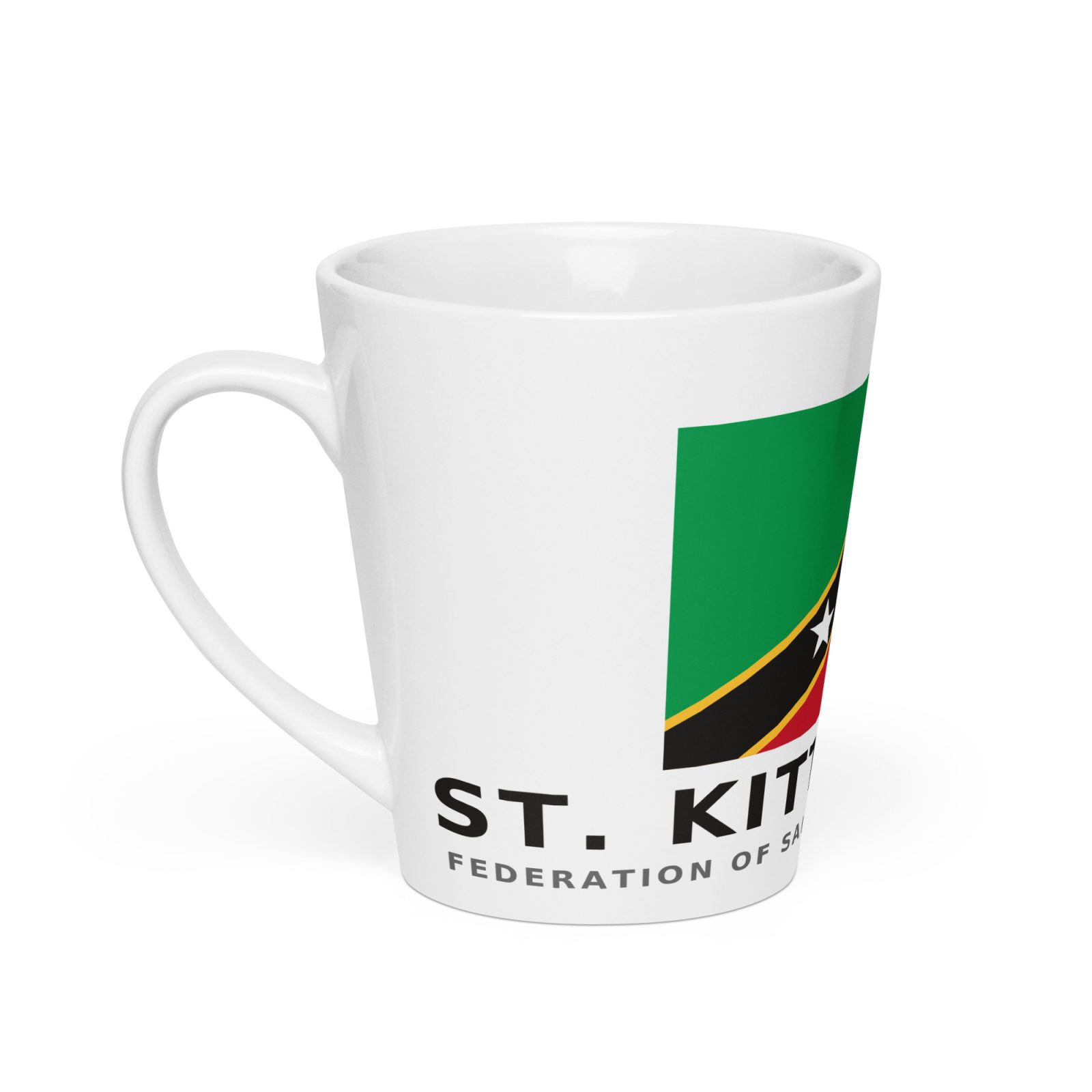 St. Kitts and Nevis classic flag latte mug