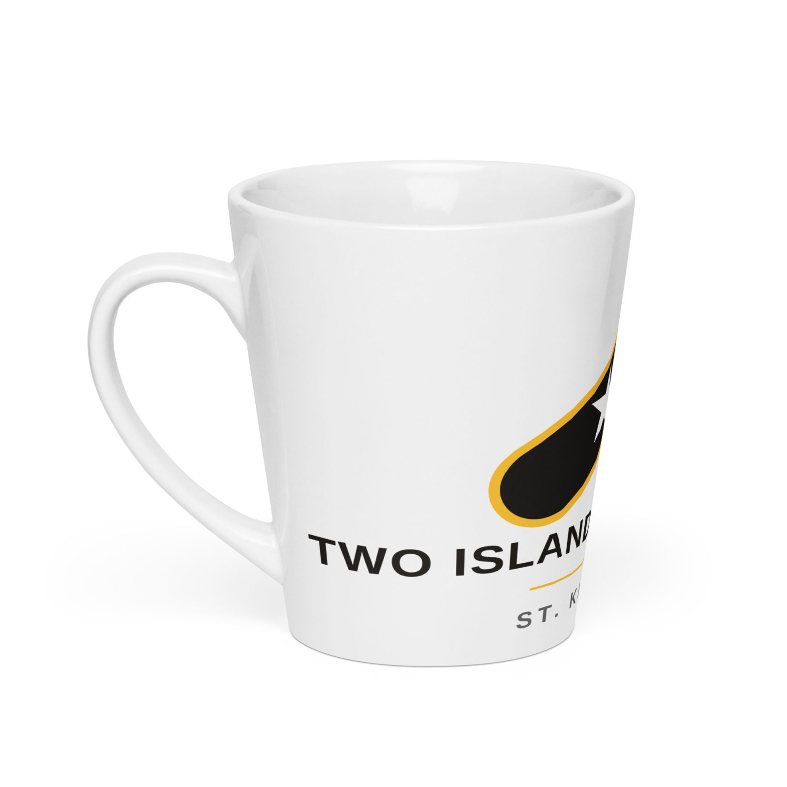 Two Islands One Nation minimal latte mug