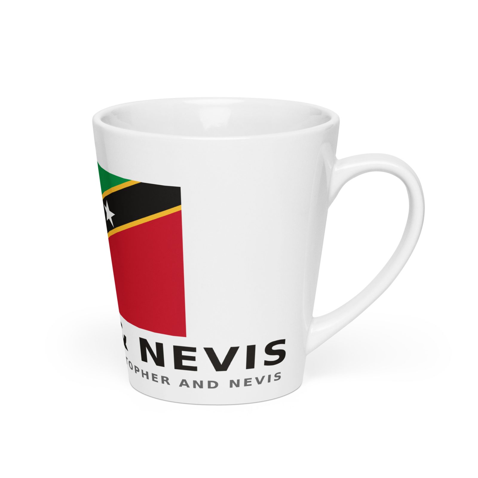 St. Kitts and Nevis classic flag latte mug