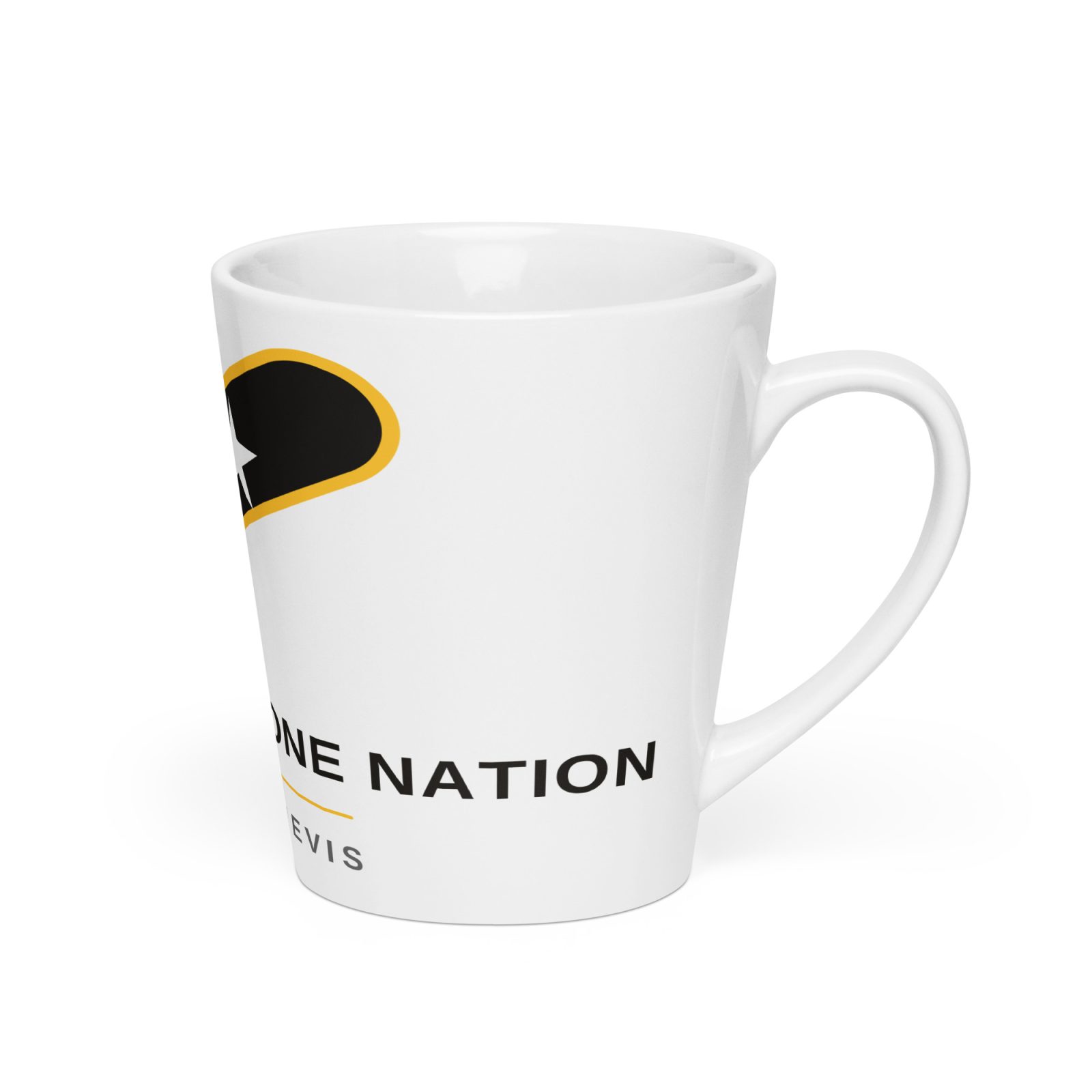 Two Islands One Nation minimal latte mug