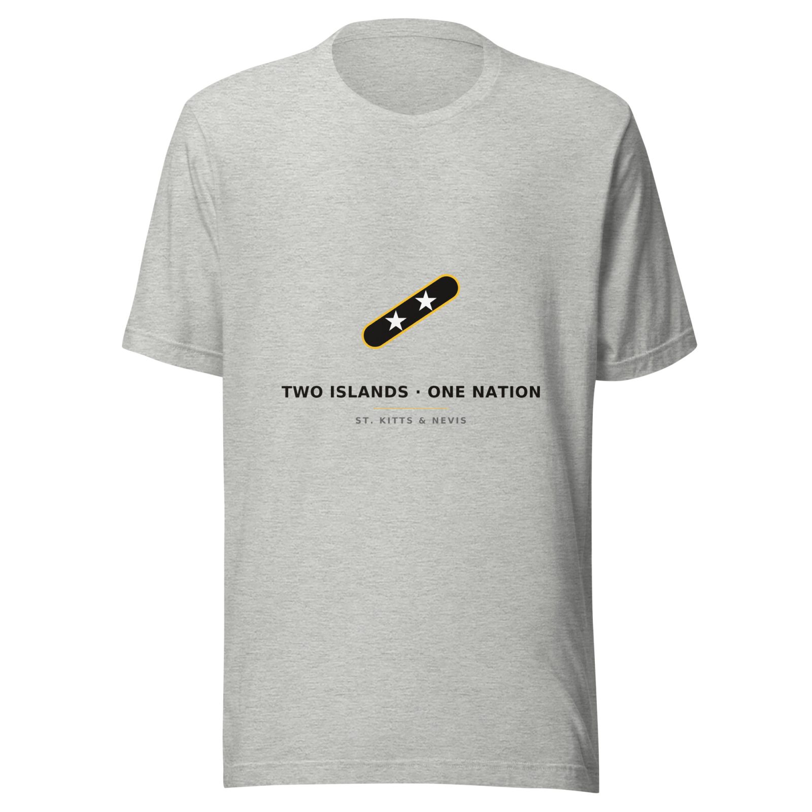 Two Islands One Nation minimal t-shirt in athletic heather grey