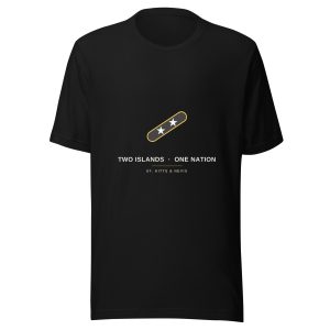 Two Islands One Nation minimal t-shirt in black