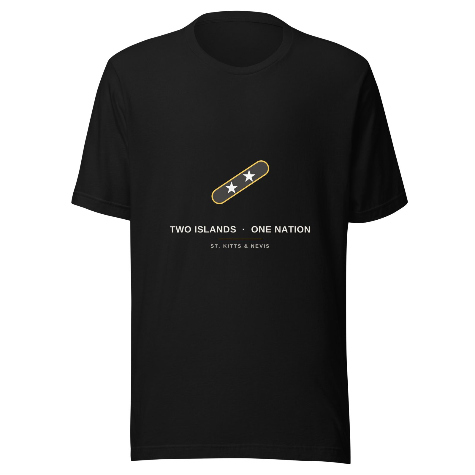 Two Islands One Nation minimal t-shirt in black
