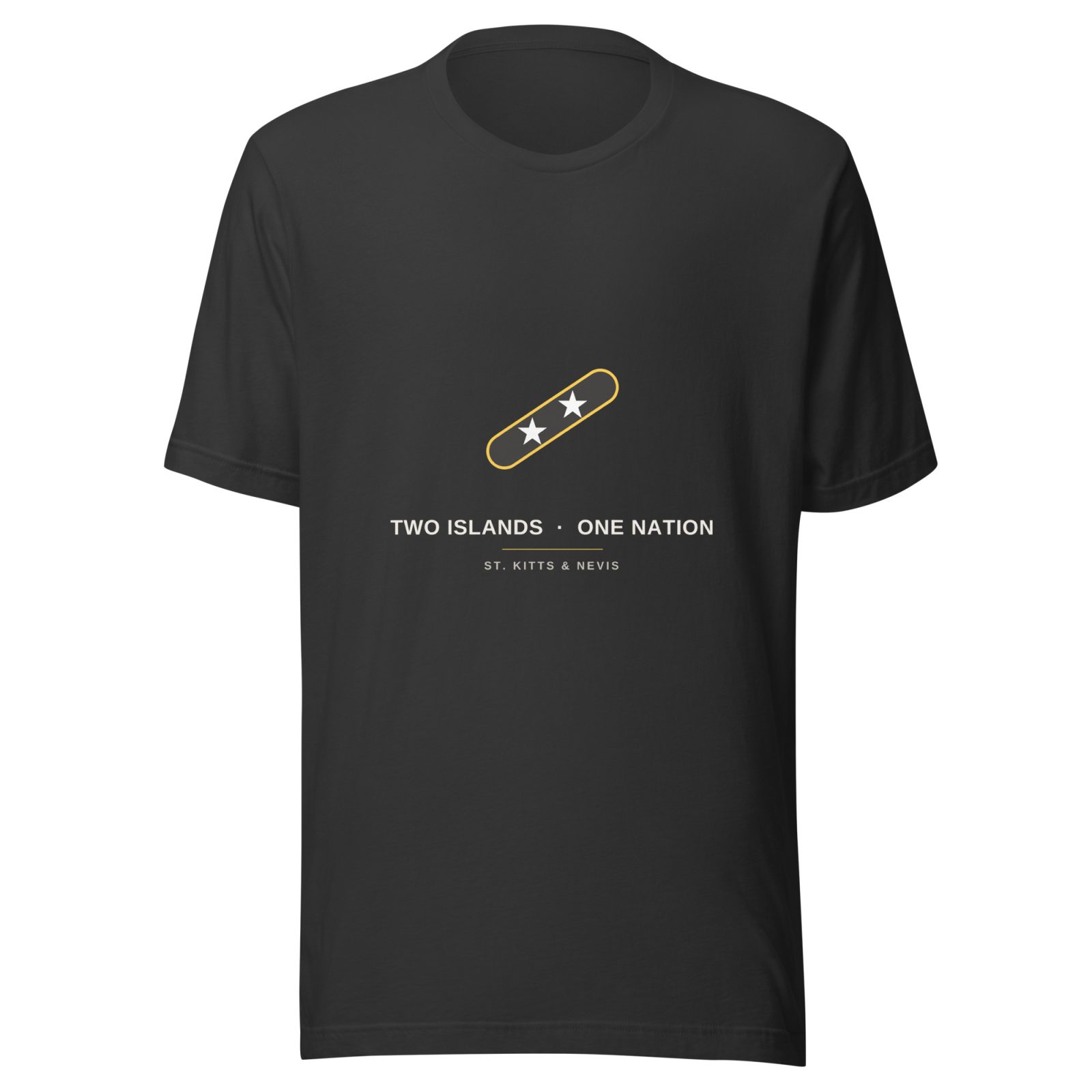 Two Islands One Nation minimal t-shirt in dark grey