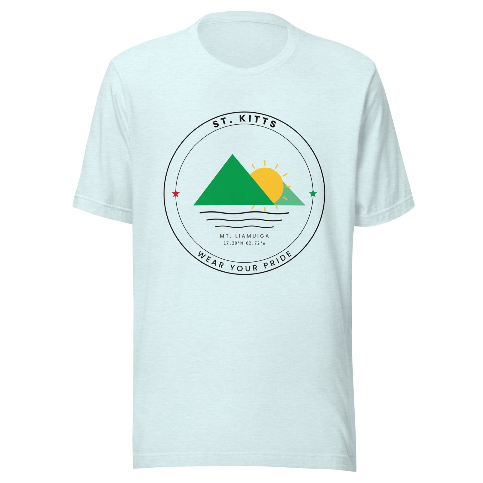 St. Kitts Wear Your Pride t-shirt in heather ice blue
