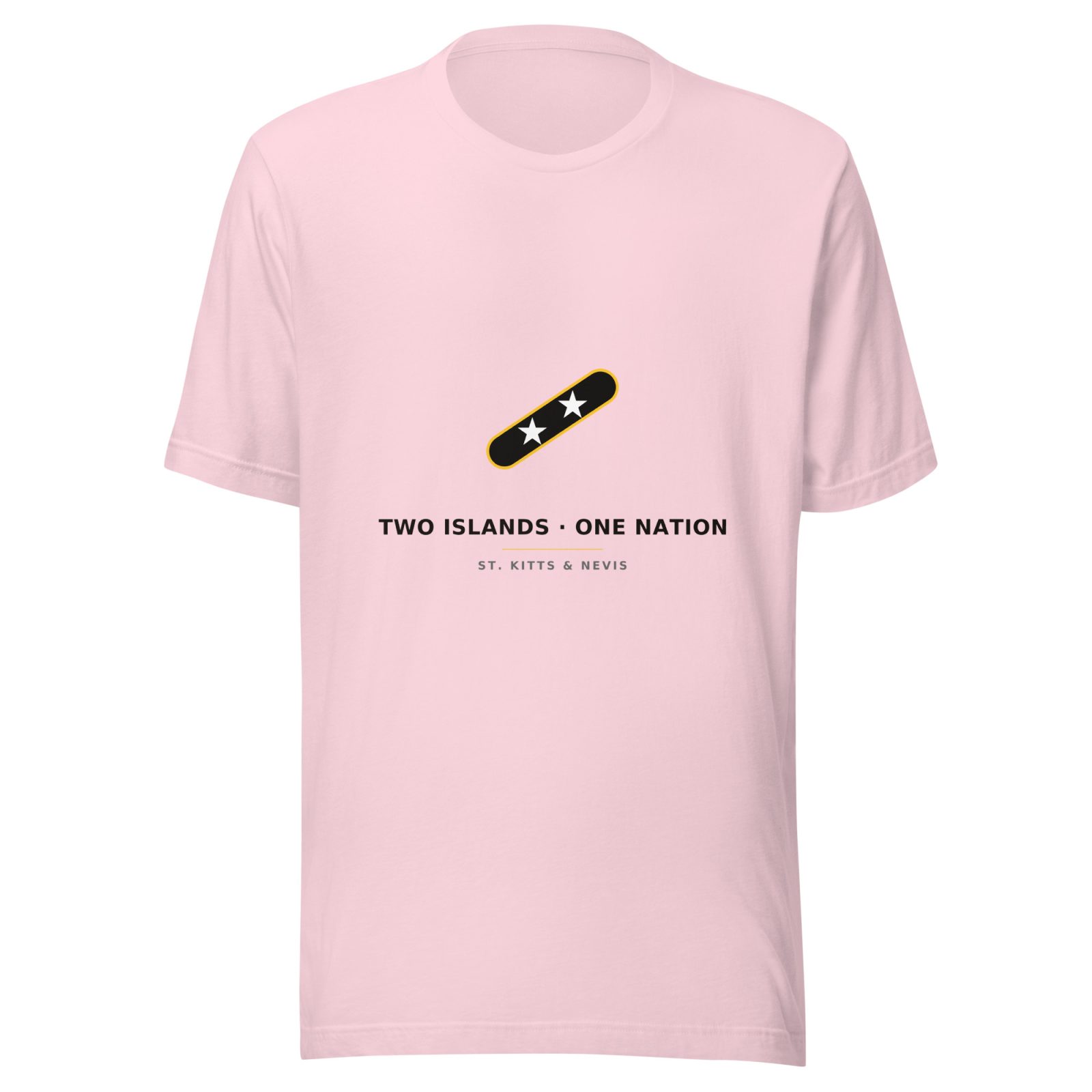 Two Islands One Nation minimal t-shirt in soft pink