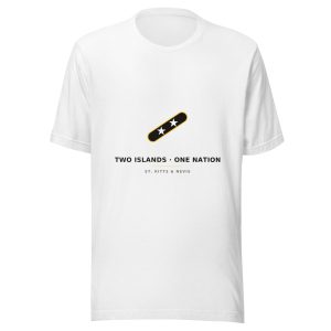 Two Islands One Nation minimal t-shirt in white