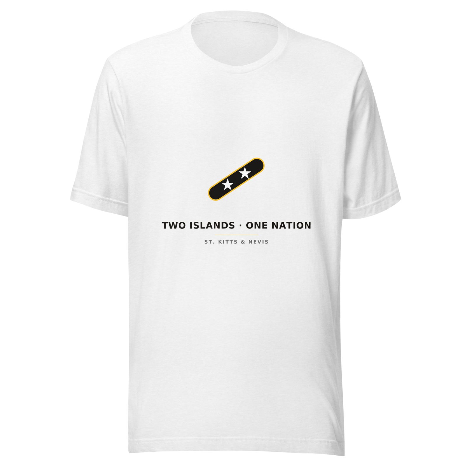 Two Islands One Nation minimal t-shirt in white