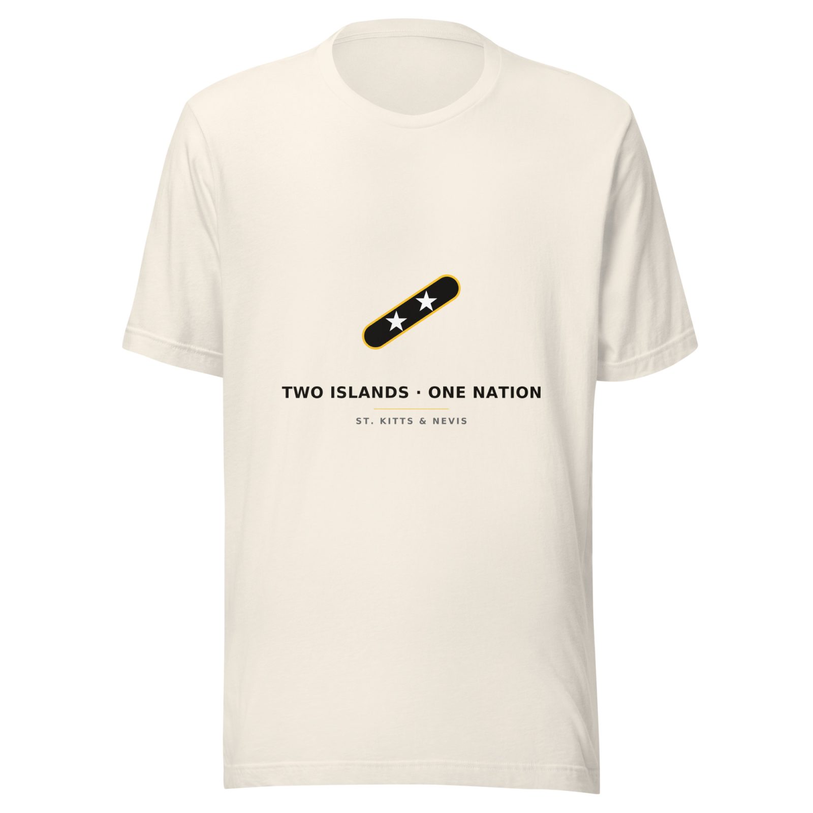 Two Islands One Nation minimal t-shirt in vintage white